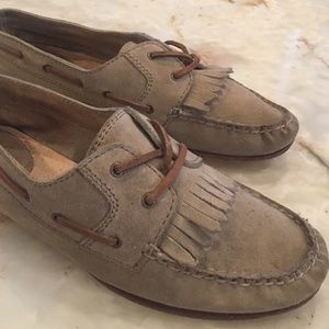 Frye, Wendy Moccasins in Stone, size 8.5